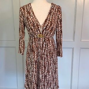 Milly of New York Peacock Long Sleeve Dress Size 6